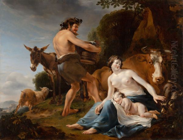 The Infancy of Zeus Oil Painting by Nicolaes Pieterszoon Berchem