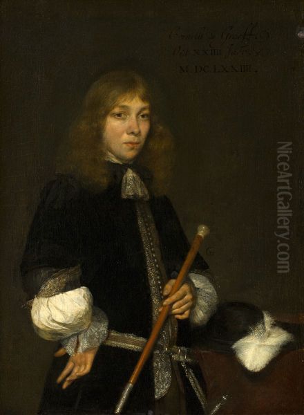 Portrait of Cornelis de Graeff (1650-1678) Oil Painting by Gerard Ter Borch