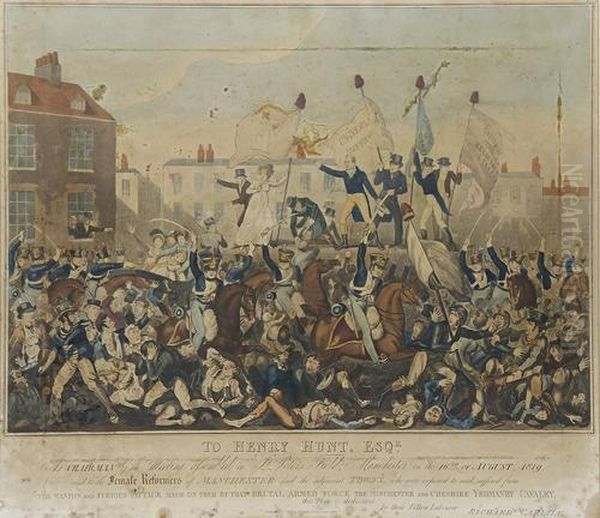 Peterloo Massacre Oil Painting by Richard Carlisle