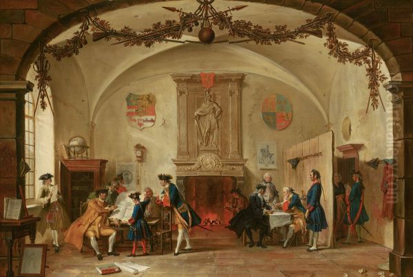 Guardroom Scene Oil Painting by Cornelis Troost