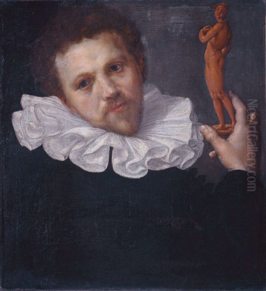 Paulus van Vianen (1550-1613). Gold Smith Oil Painting by Cornelis Ketel