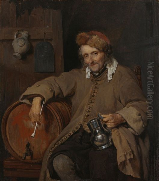 The Old Drinker Oil Painting by Gabriel Metsu