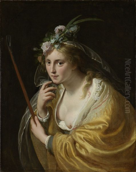 Een herderin Oil Painting by Paulus Moreelse