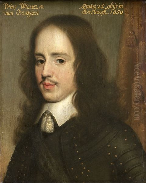 Portrait of William II (1626-1650), Prince of Orange Oil Painting by Gerard van Honthorst