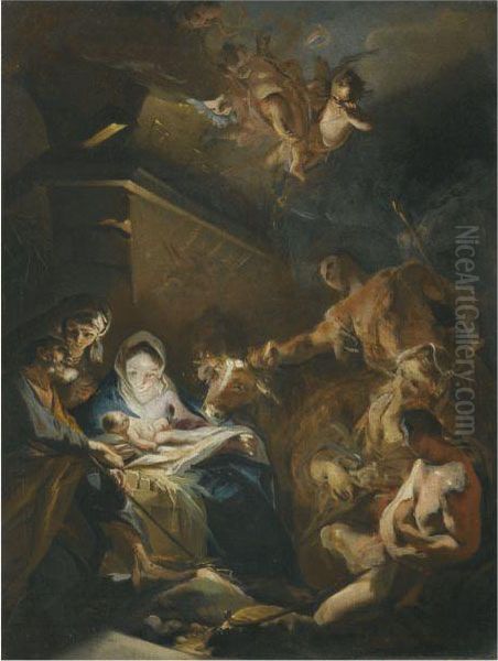 The Adoration Of The Shepherds Oil Painting by Carlo Innocenzo Carloni