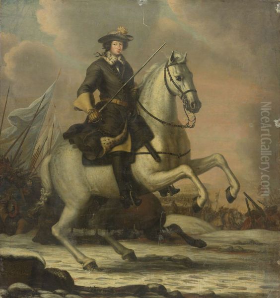 Karel XI (1665-97), koning van Zweden Oil Painting by David Klocker Ehrenstrahl