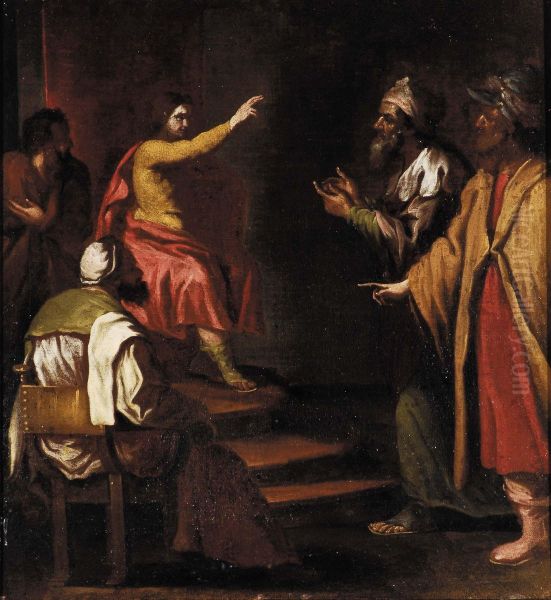 Gesu Tra I Dottori Oil Painting by Giovanni Battista Carlone