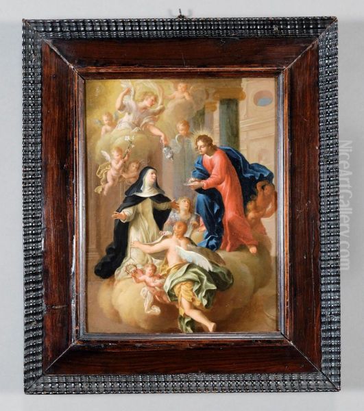 La Comunione Di Santa Caterina Da Siena Oil Painting by Giovanni Andrea Carlone