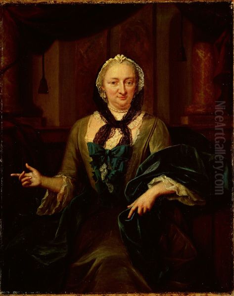 Margaretha Trip (1699-1778). Echtgenote van Harmen Hendrik van de Poll Oil Painting by Jan Maurits Quinkhard