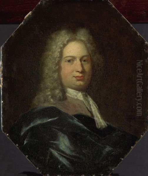 Isaac Verburg (1680-1745), rector der Latijnse scholen te Amsterdam Oil Painting by Jan Maurits Quinkhard