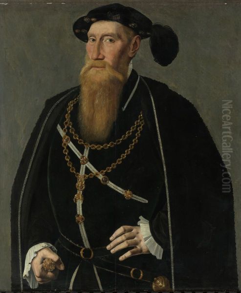 Portrait of Reinoud III of Brederode Oil Painting by Jan Van Scorel