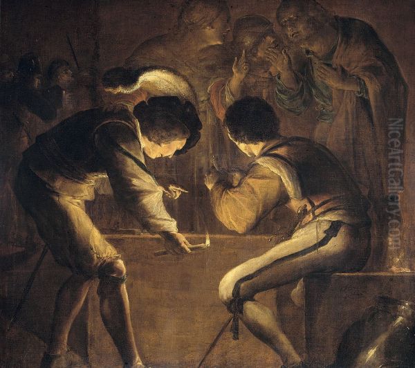 St. Peter's denial Oil Painting by Leonaert Bramer