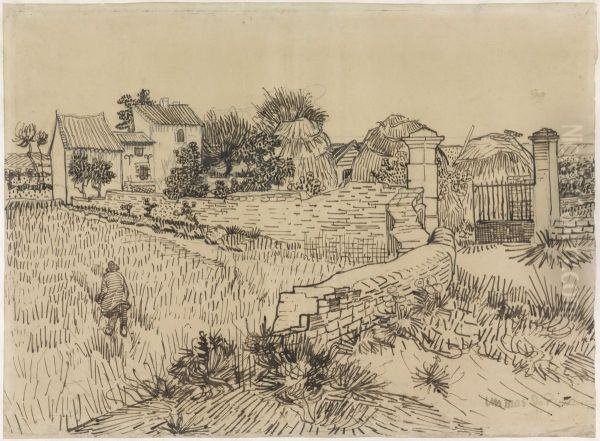 Boerderij in de Provence Oil Painting by Vincent Van Gogh