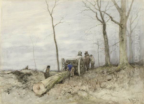 De mallejan Oil Painting by Anton Mauve