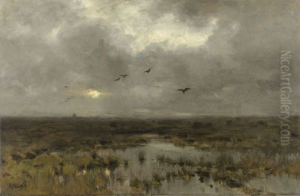 Het moeras Oil Painting by Anton Mauve