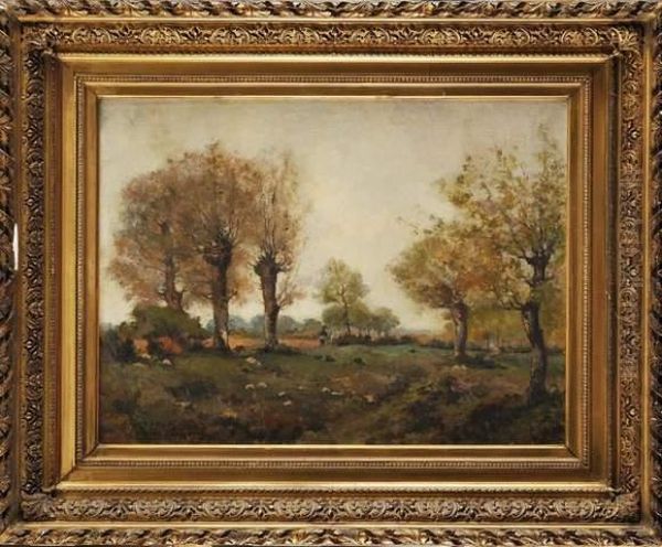 Berger En Sologne Oil Painting by Charles Carlos-Lefebvre