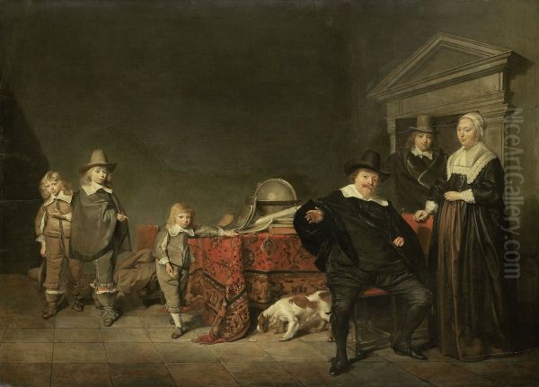 Familiegroep Oil Painting by Pieter Codde