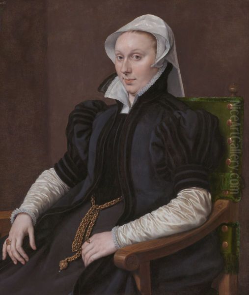 Portrait of Anne Fernely. Wife of Sir Thomas Gresham Oil Painting by Antonis Mor