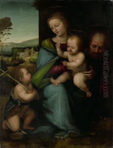 The Holy Family with the Infant John the Baptist Oil Painting by Fra Bartolomeo