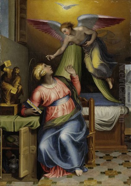 Annunciation Oil Painting by Marcello Venusti