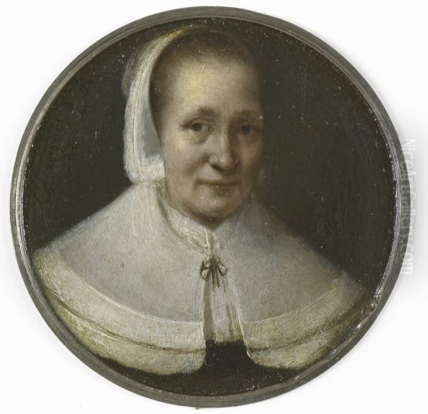 Portrait of a 50-year-old Woman Oil Painting by Gerrit Lundens