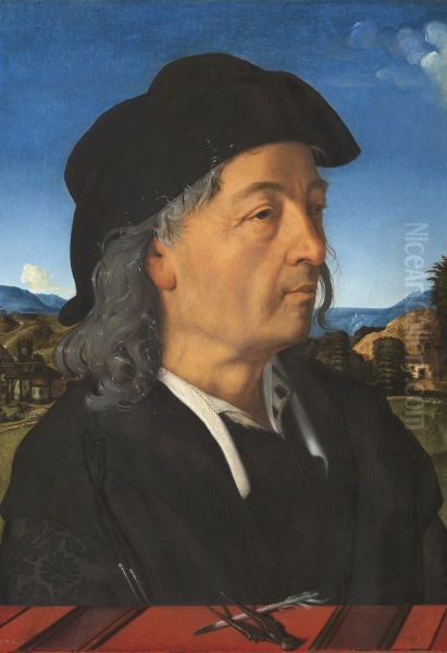 Portrait of Giuliano da San Gallo, Architect and Sculptor Oil Painting by Piero Di Cosimo