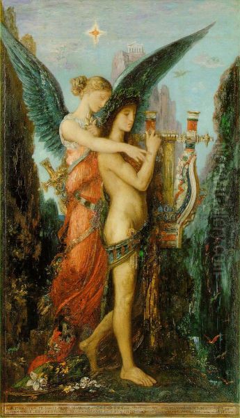 Hesiod and the Muse Oil Painting by Gustave Moreau