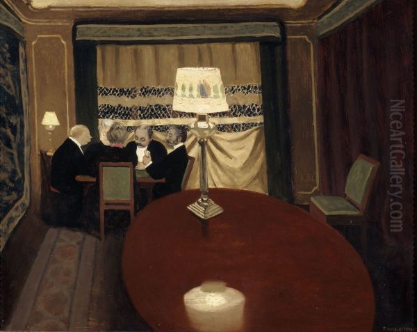 Le Poker Oil Painting by Felix Vallotton