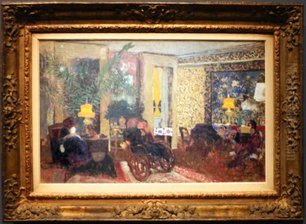 il salotto con tre lampade, rue saint-florentin Oil Painting by Edouard Vuillard