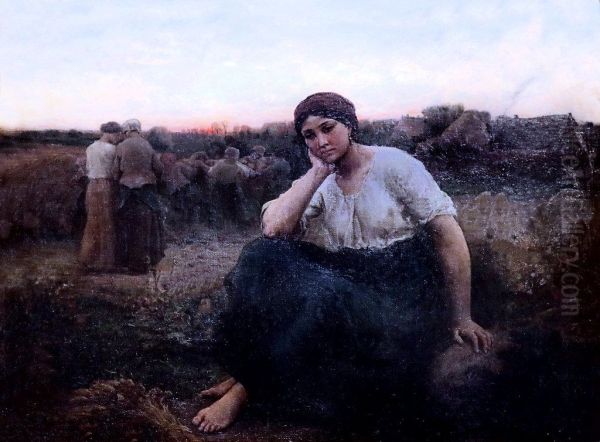 Le Soir Oil Painting by Jules Breton