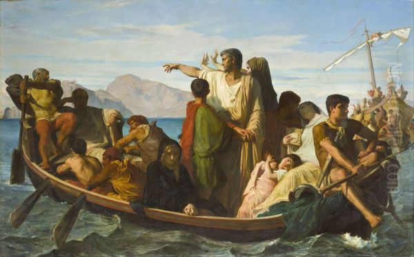 Tiberius exiles Oil Painting by Felix-Joseph Barrias