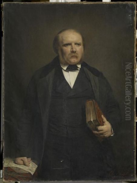 Portrait de William Priestley Oil Painting by Charles Joshua Chaplin