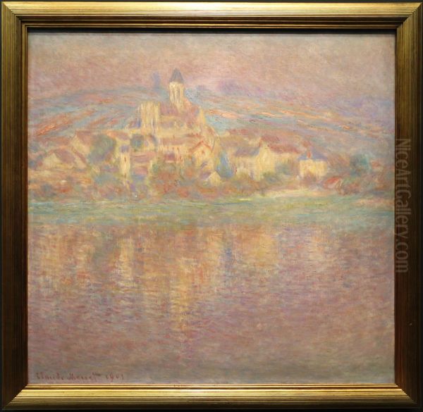 vetheuil, sole al tramonto Oil Painting by Claude Monet