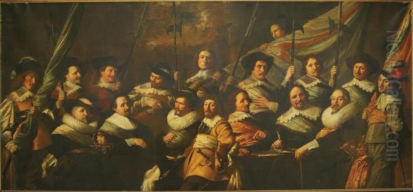 The Officers of the St George Militia Company in 1644 Oil Painting by Pieter Soutman