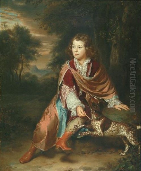 Portrait of Evert Doublet as a child Oil Painting by Jan Verkolje