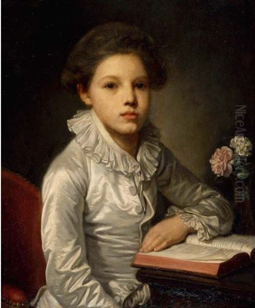 Portrait de Charles-Etienne de Bourgevin de Vialart, comte de Saint-Morys, enfant Oil Painting by Jean-Baptiste Greuze