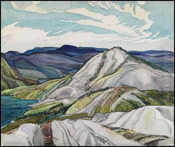 In Whitefish Hills Oil Painting by Franklin Carmichael