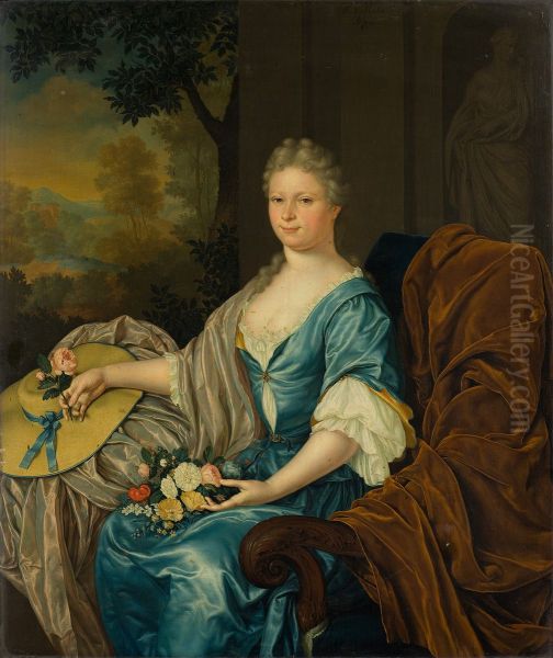 Maria Clara van der Hagen (1703-1765) Oil Painting by Frans van Mieris the Younger