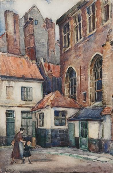 Eglise St. Pierre, Ghent Oil Painting by Stewart Carmichael