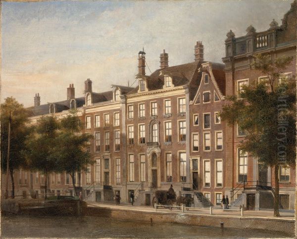 Herengracht met huis Willet Holthuijsen Oil Painting by Kaspar Karsen