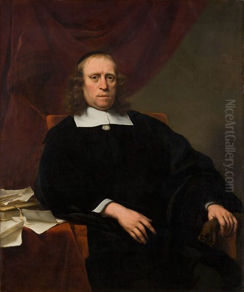 David de Wildt (1611-1671), secretaris van de Admiraliteit van Amsterdam Oil Painting by Ferdinand Bol