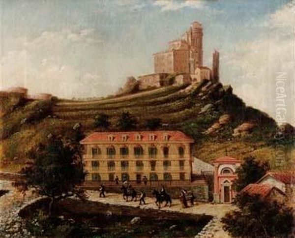 Veduta Di Paese Oil Painting by Guido Carmignani