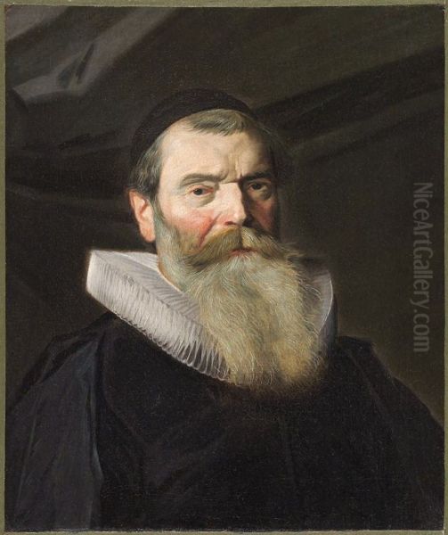 Portrait of a Preacher Oil Painting by Frans Hals