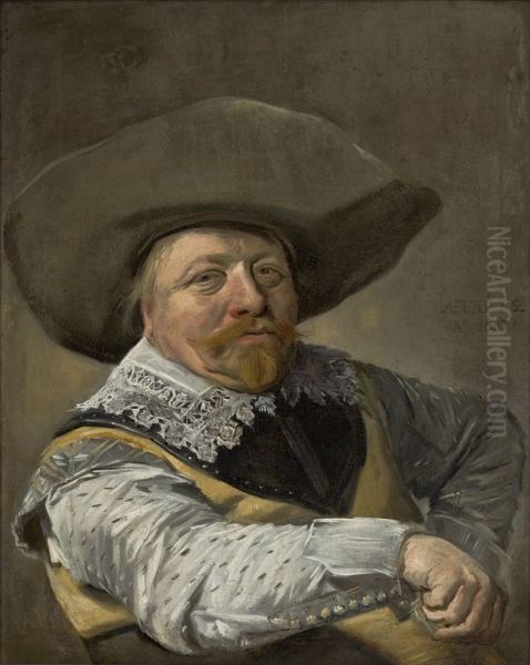 Portrait of an Official Oil Painting by Frans Hals