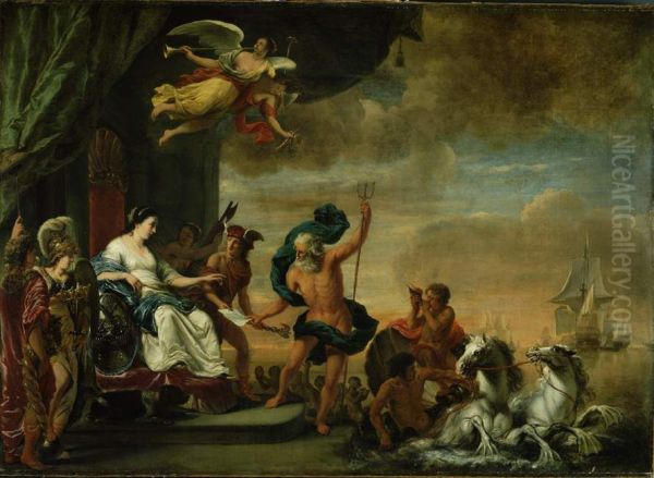 An allegory of the admiralty Oil Painting by Ferdinand Bol