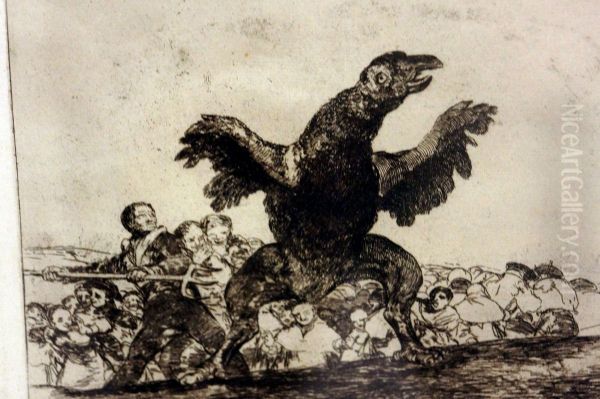 El buitre carnivoro Oil Painting by Francisco Goya