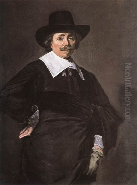 A Dutch Gentleman Oil Painting by Frans Hals