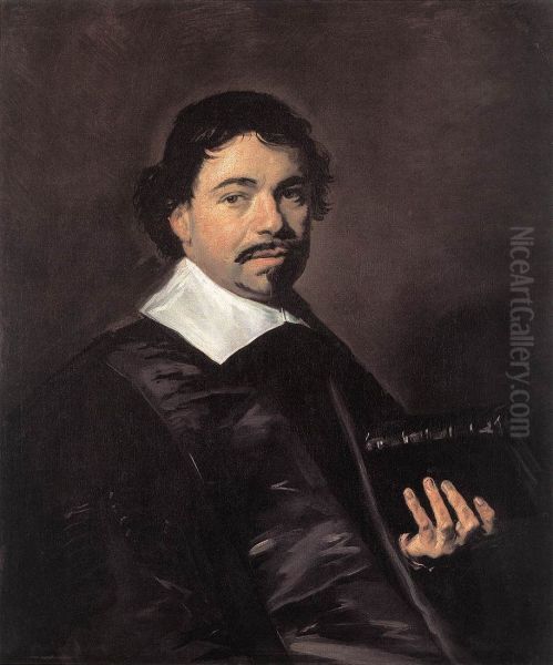 Portrait of Johannes Hoornbeeck (1617-1666) Oil Painting by Frans Hals