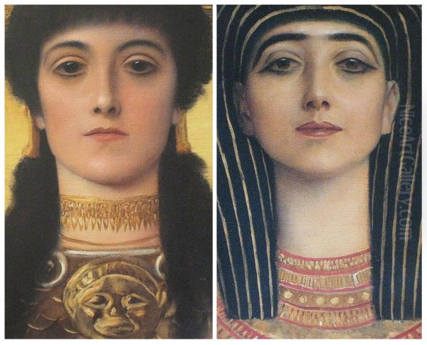 Ancient Greece and Ancient Egypt Oil Painting by Gustav Klimt