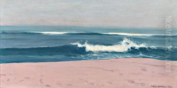 Onda Do Mar Oil Painting by Antonio Carneiro